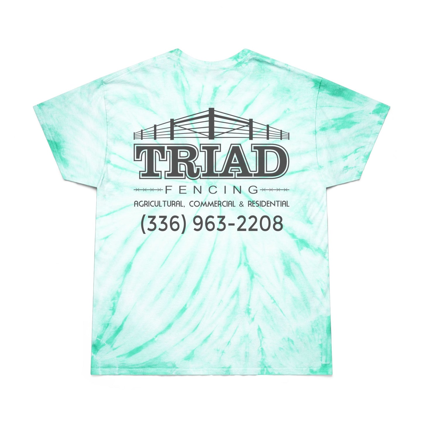 Triad Fencing Vibrant Tie-Dye Tee, Perfect for Summer Festivals, Casual Outings, Unique Gift for Teens, Light Spiral Print