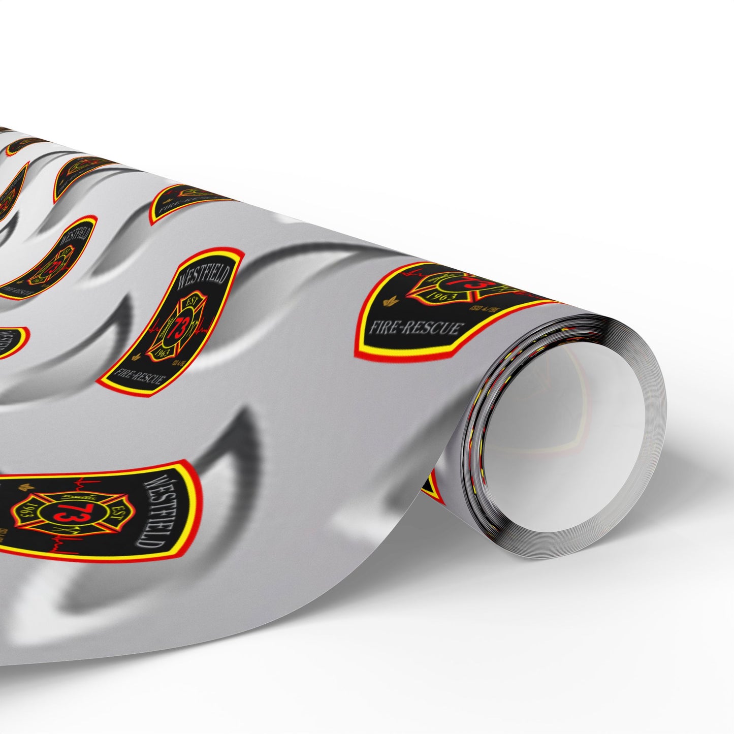 WVFD Logo & Tread Plate Themed Wrapping Paper for Holidays & Celebrations