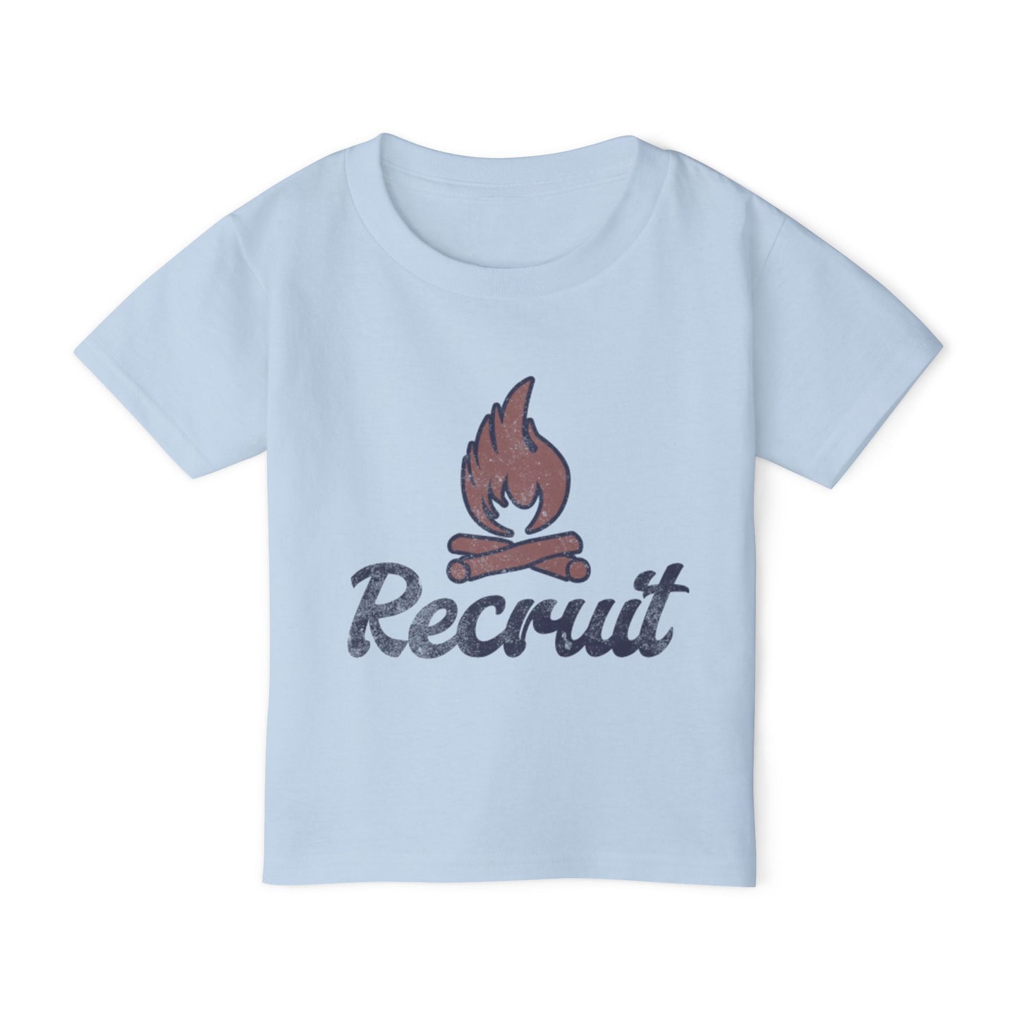 WVFD Recruit Toddler Heavy Cotton T-Shirt - Fire Rescue Design for Kids