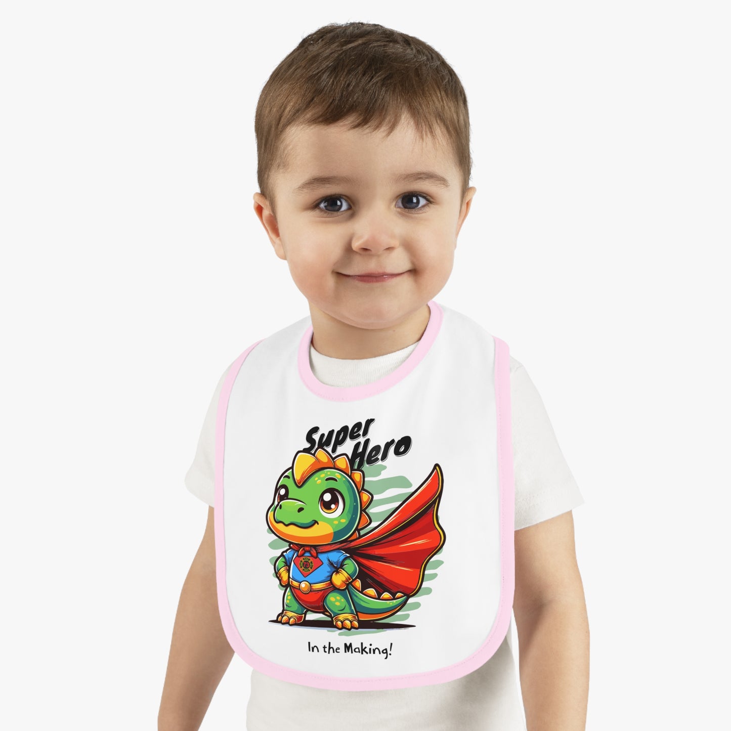 WVFD Superhero Baby Bib - Adorable Contrast Trim for Little Heroes