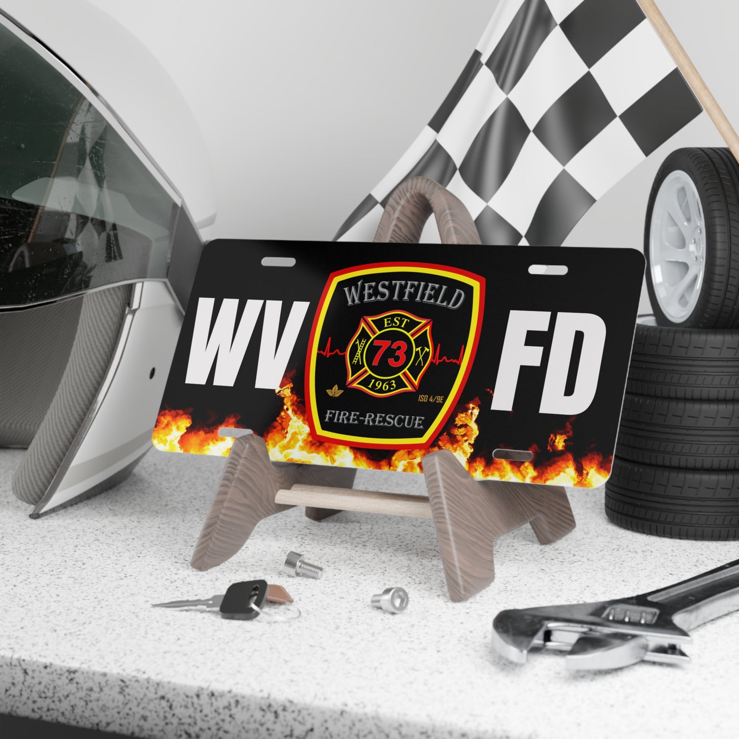 WVFD Flames Vanity Plate