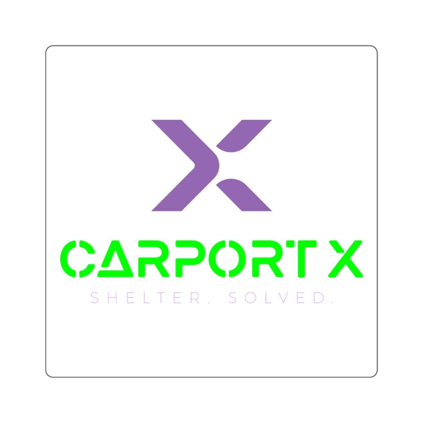 CarportX Elegant Square Stickers, Custom Logo Stickers, Branding Stickers, Home Office Décor