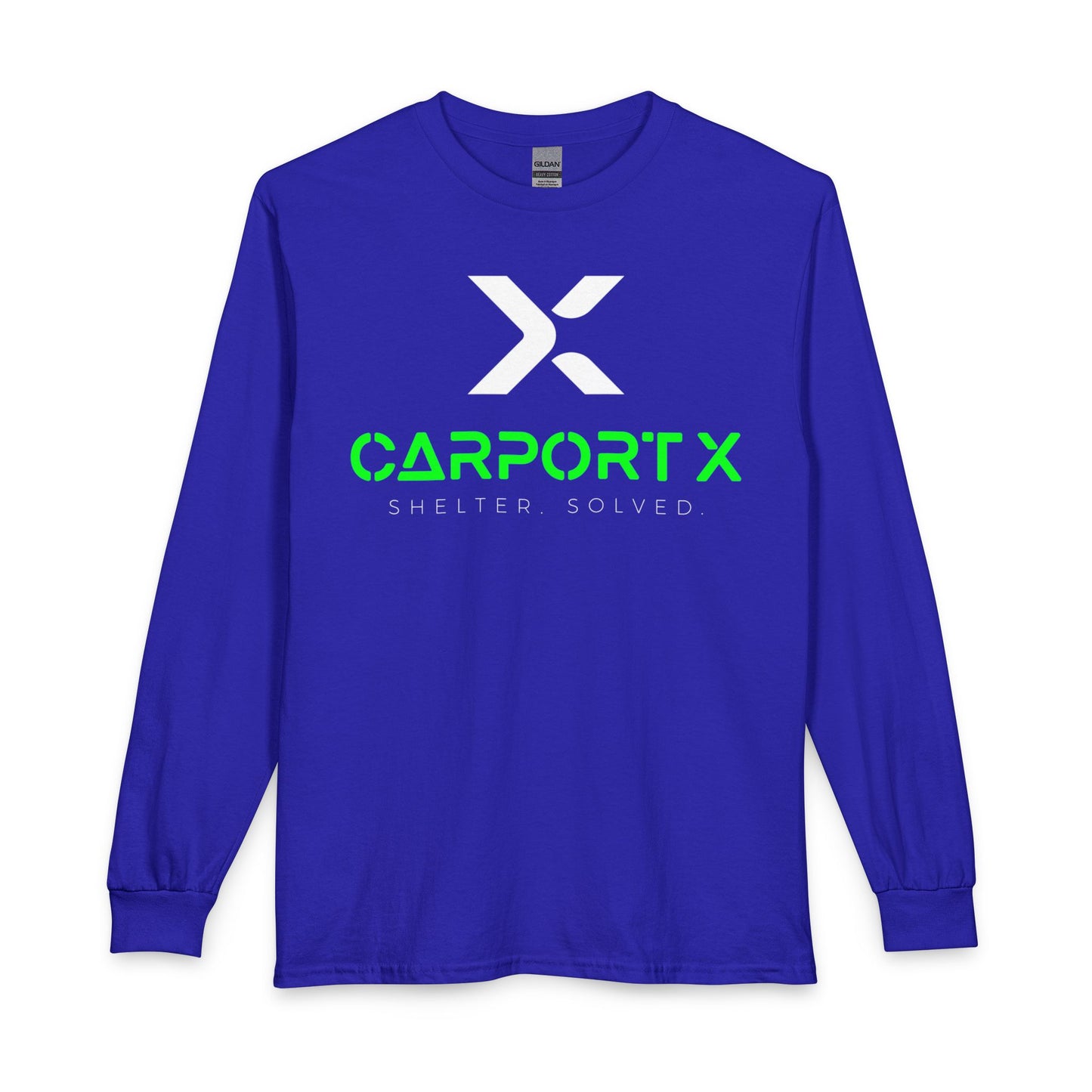 CarportX Logo Long Sleeve T-Shirt — 'CarportX Shelter Solved' Graphic Tee