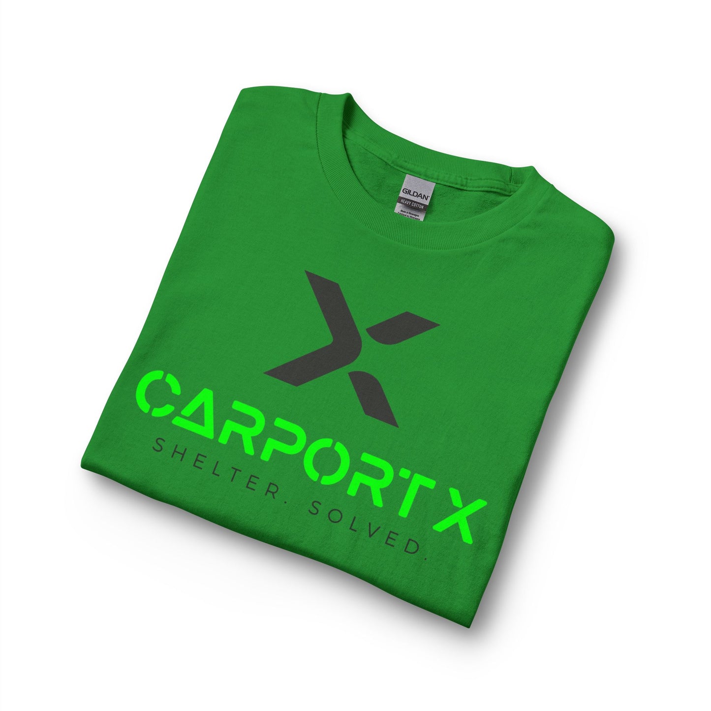 CarportX Logo Long Sleeve T-Shirt — 'CarportX Shelter Solved' Graphic Tee - Black Logo