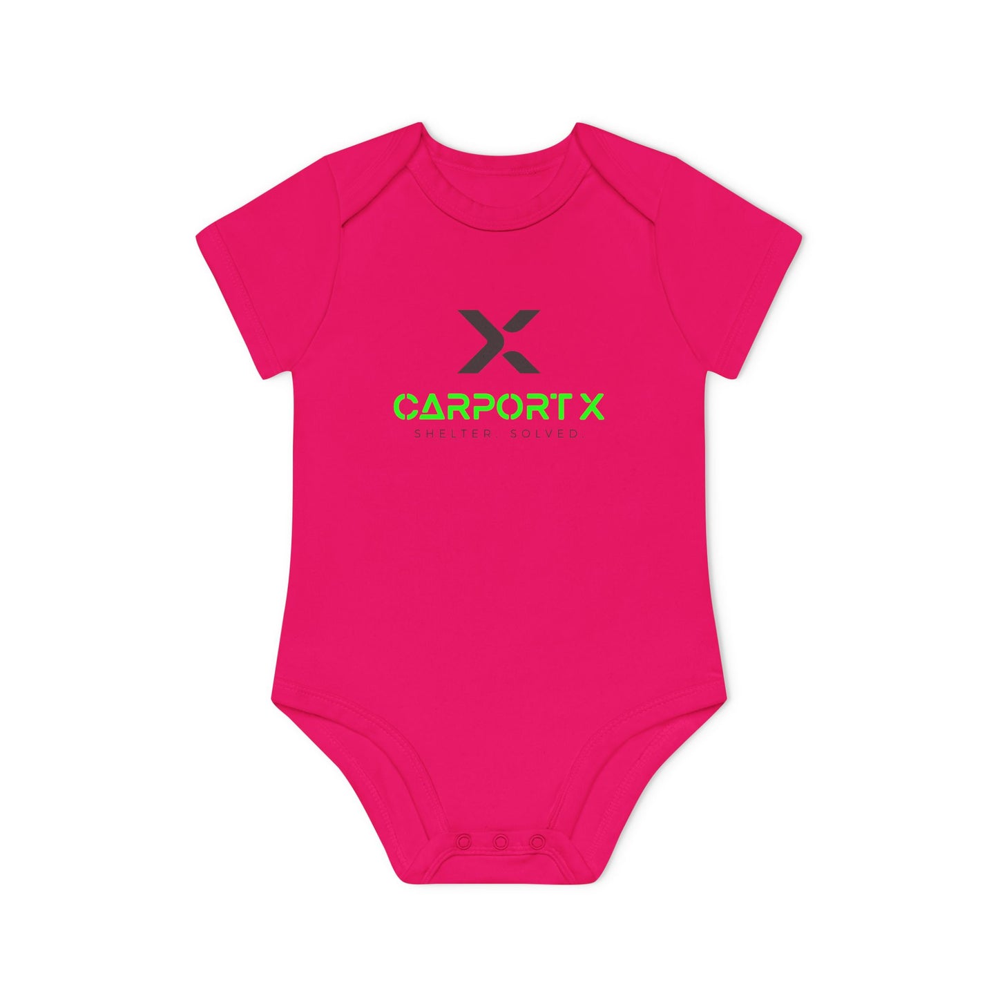 CarportX Baby Bodysuit — Carport X Logo Organic Short-Sleeve Infant Onesie