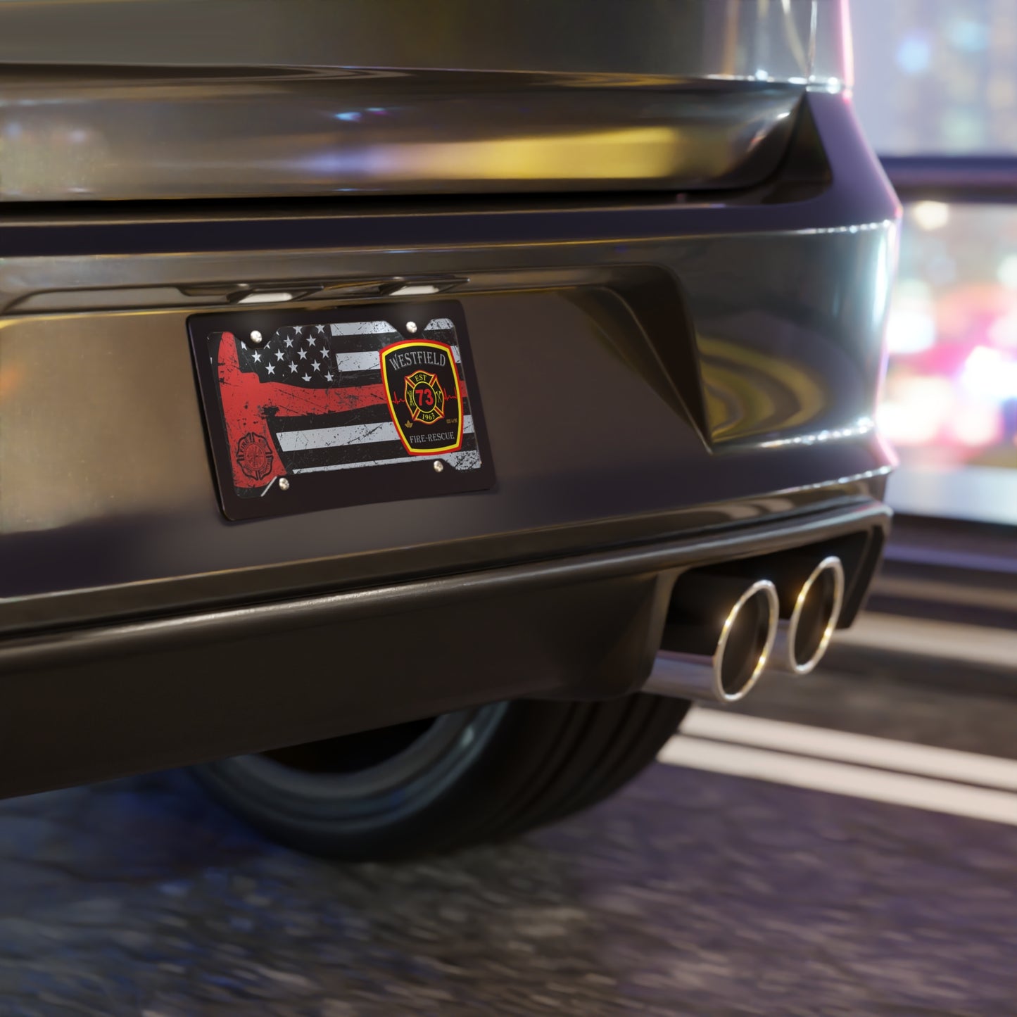 WVFD Flag Vanity Plate