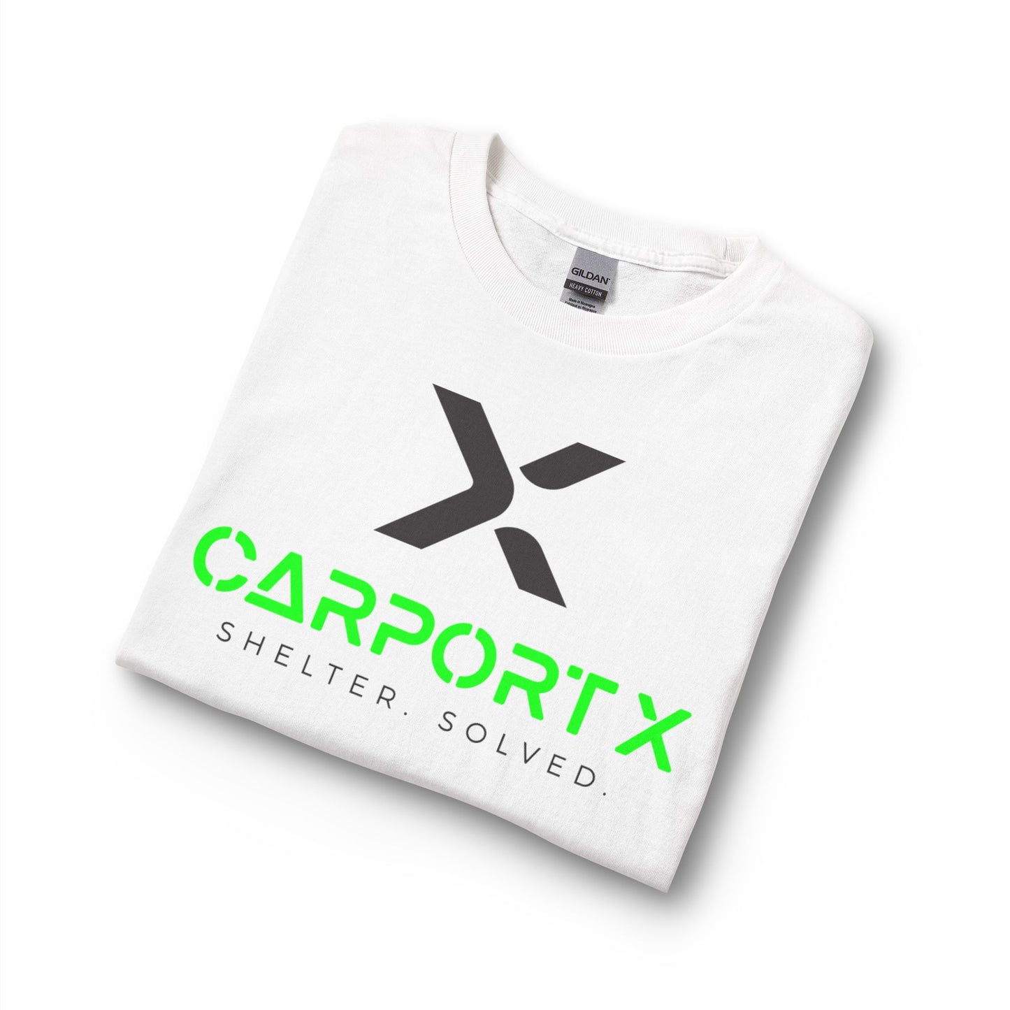CarportX Logo Long Sleeve T-Shirt — 'CarportX Shelter Solved' Graphic Tee - Black Logo