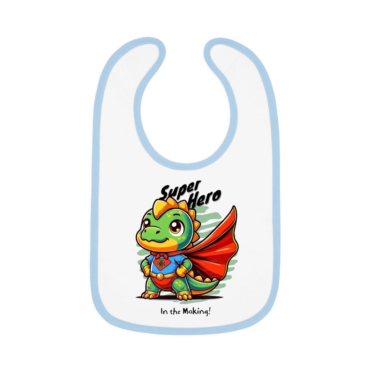 WVFD Superhero Baby Bib - Adorable Contrast Trim for Little Heroes