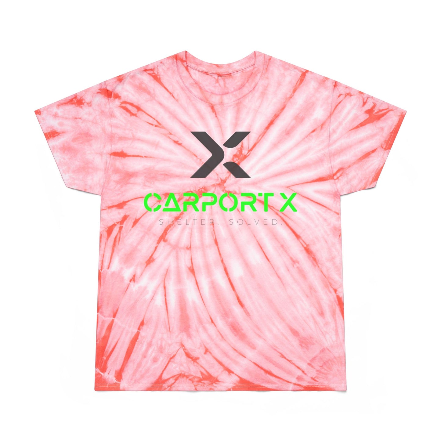 CarportX Vibrant Tie-Dye Tee, Perfect for Summer Festivals, Casual Outings, Unique Gift for Teens, Light Spiral Print