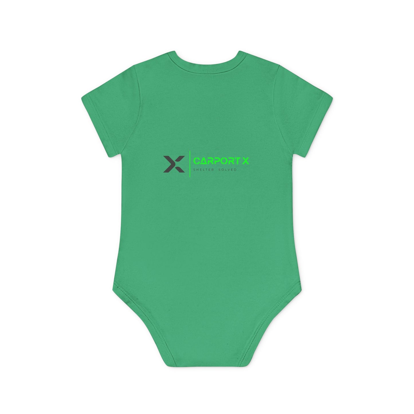 CarportX Baby Bodysuit — Carport X Logo Organic Short-Sleeve Infant Onesie