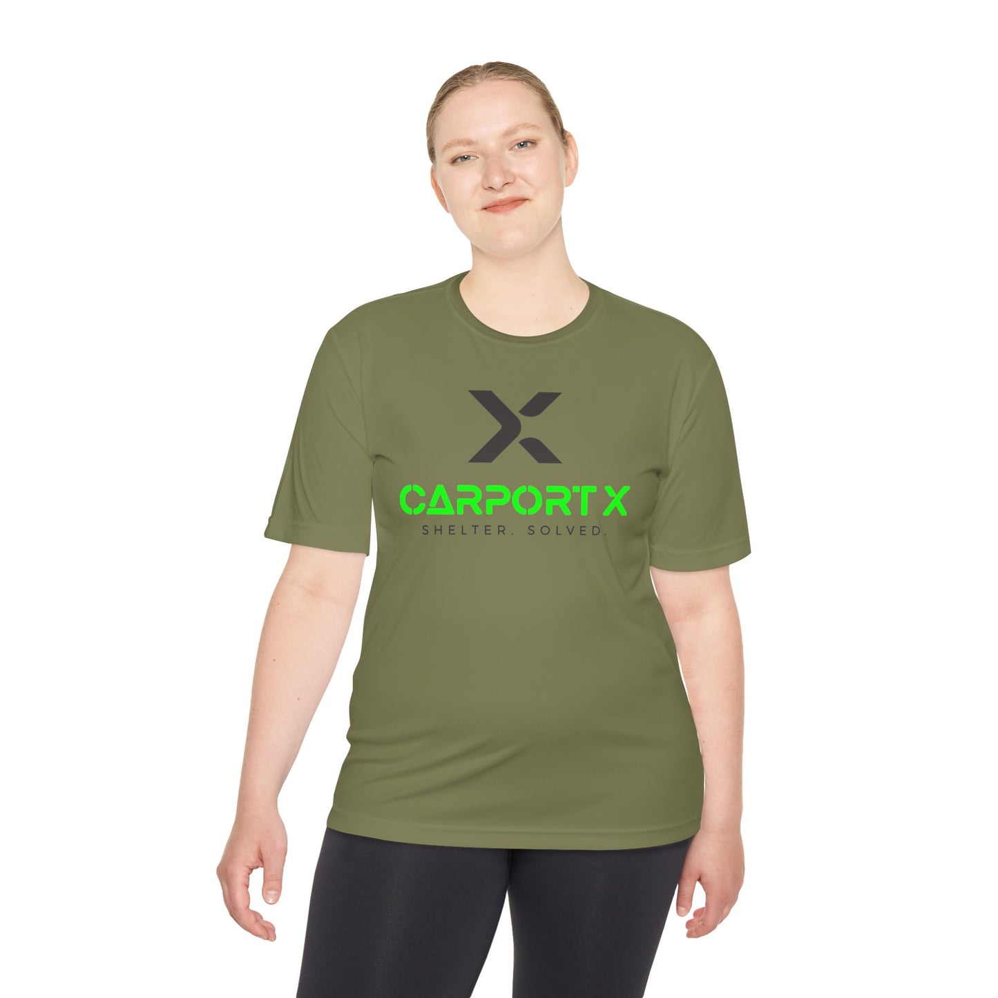 CarportX Unisex Moisture Wicking Tee for Active Lifestyles, Perfect for Gym, Sports, Outdoor Activities, Customizable Design, Gift for Athletes