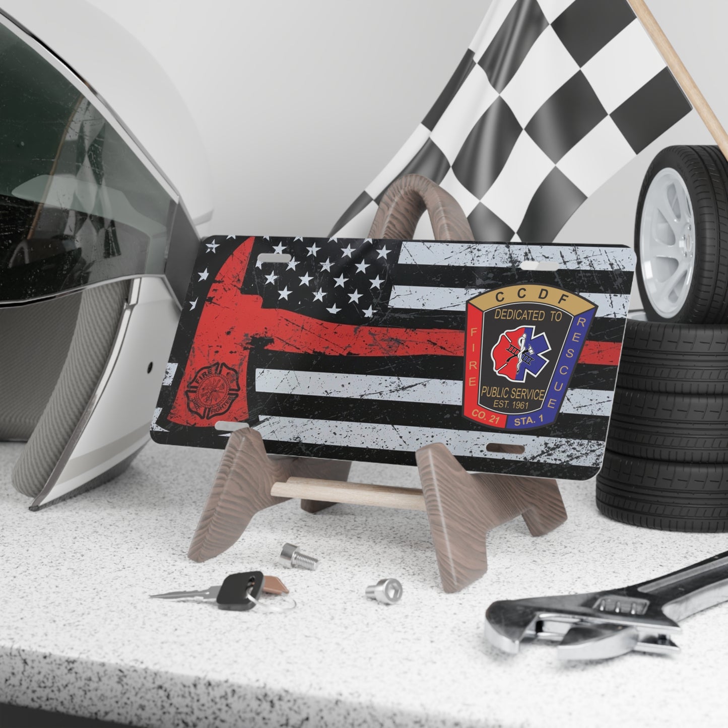 CCDF Flag Vanity Plate