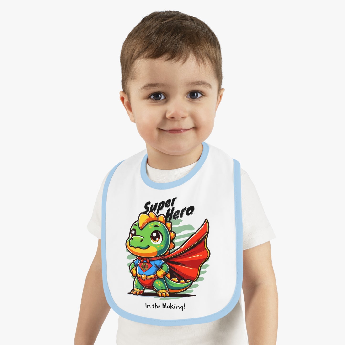 WVFD Superhero Baby Bib - Adorable Contrast Trim for Little Heroes