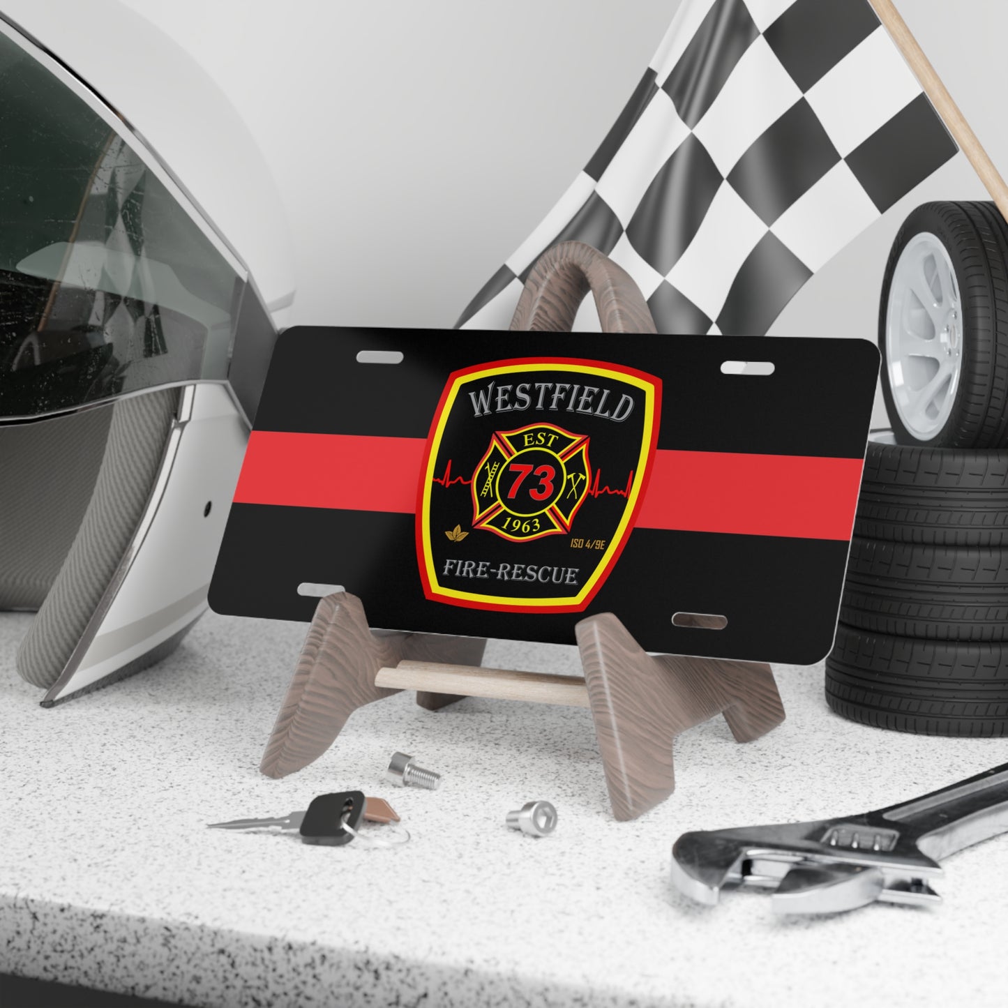 WVFD Thin Red Line Vanity Plate