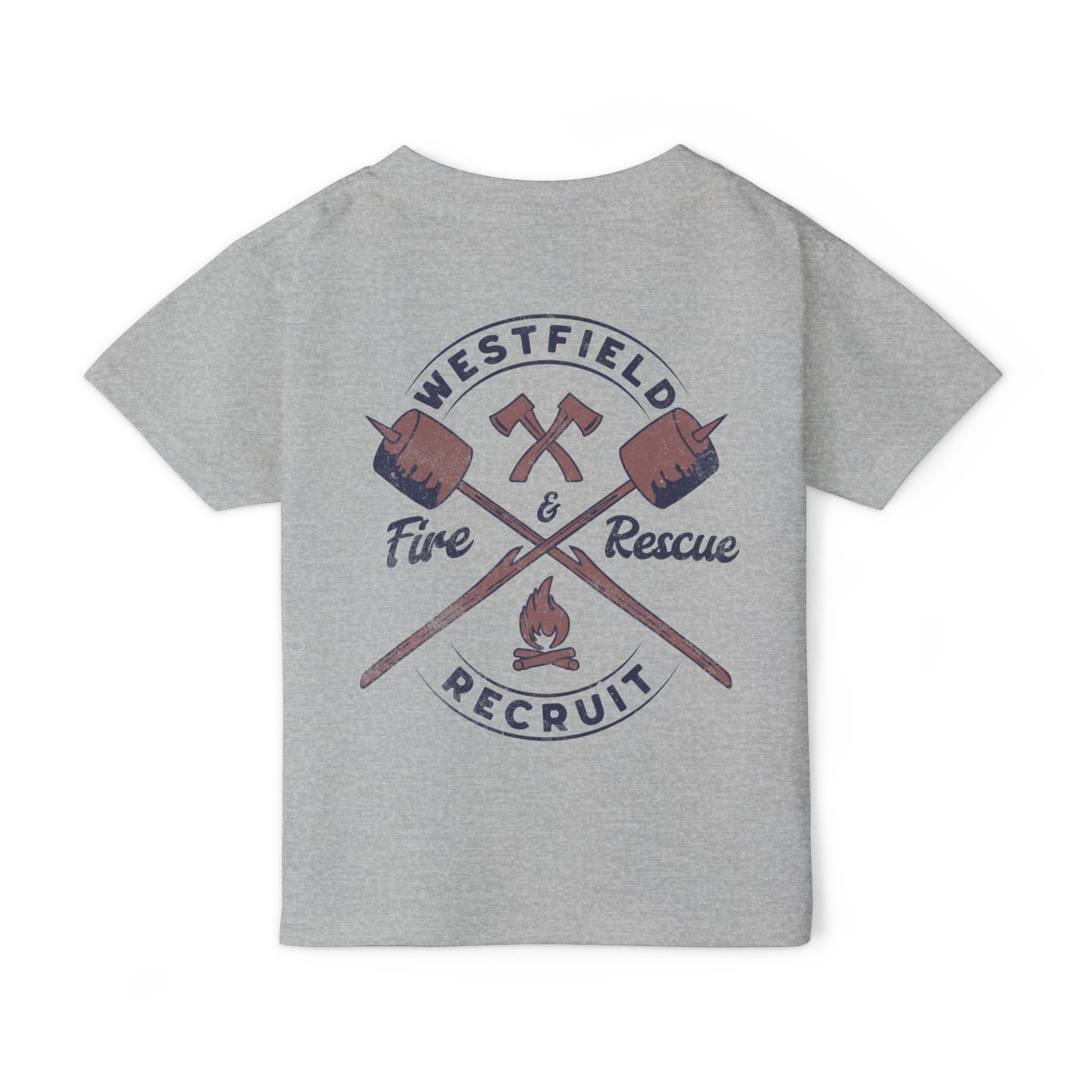 WVFD Recruit Toddler Heavy Cotton T-Shirt - Fire Rescue Design for Kids