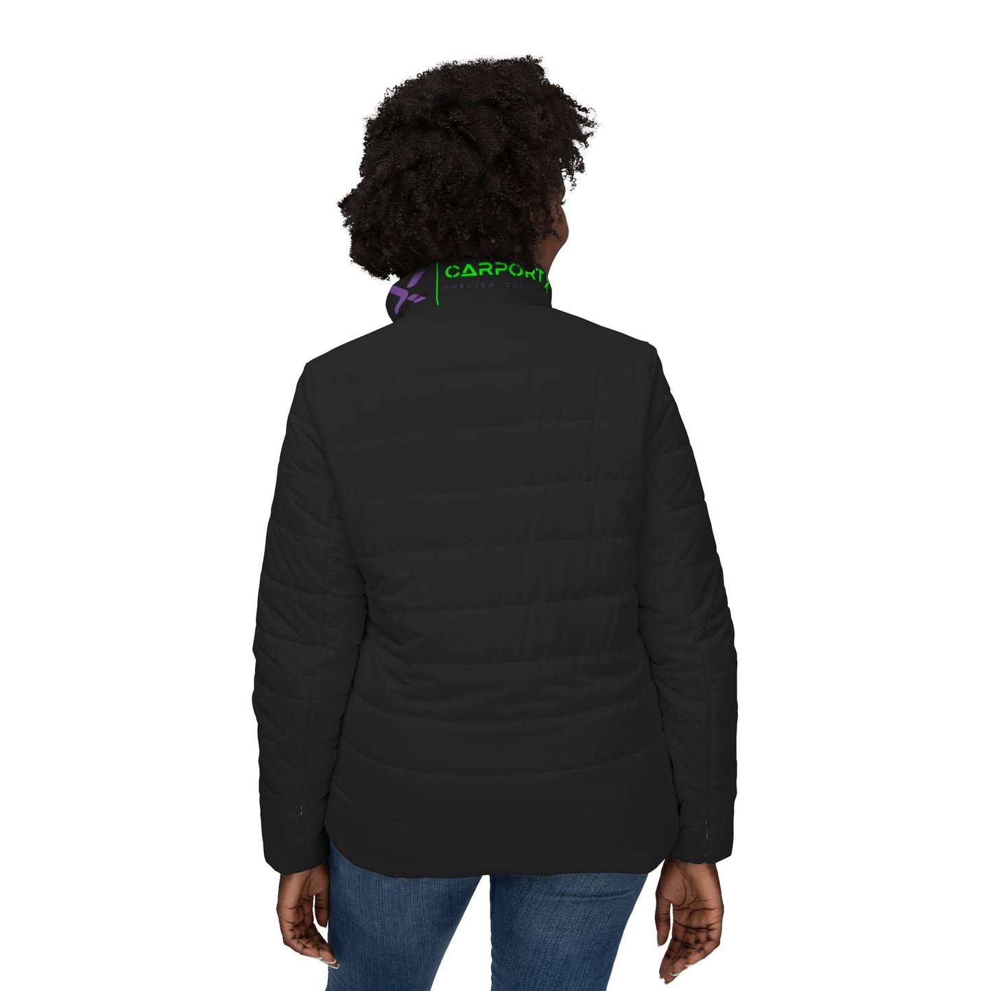 CarportX Women’s Puffer Jacket, Cozy Outerwear, Casual Winter Fashion, Trendy Apparel, Gifts for Her, Unique Warmth