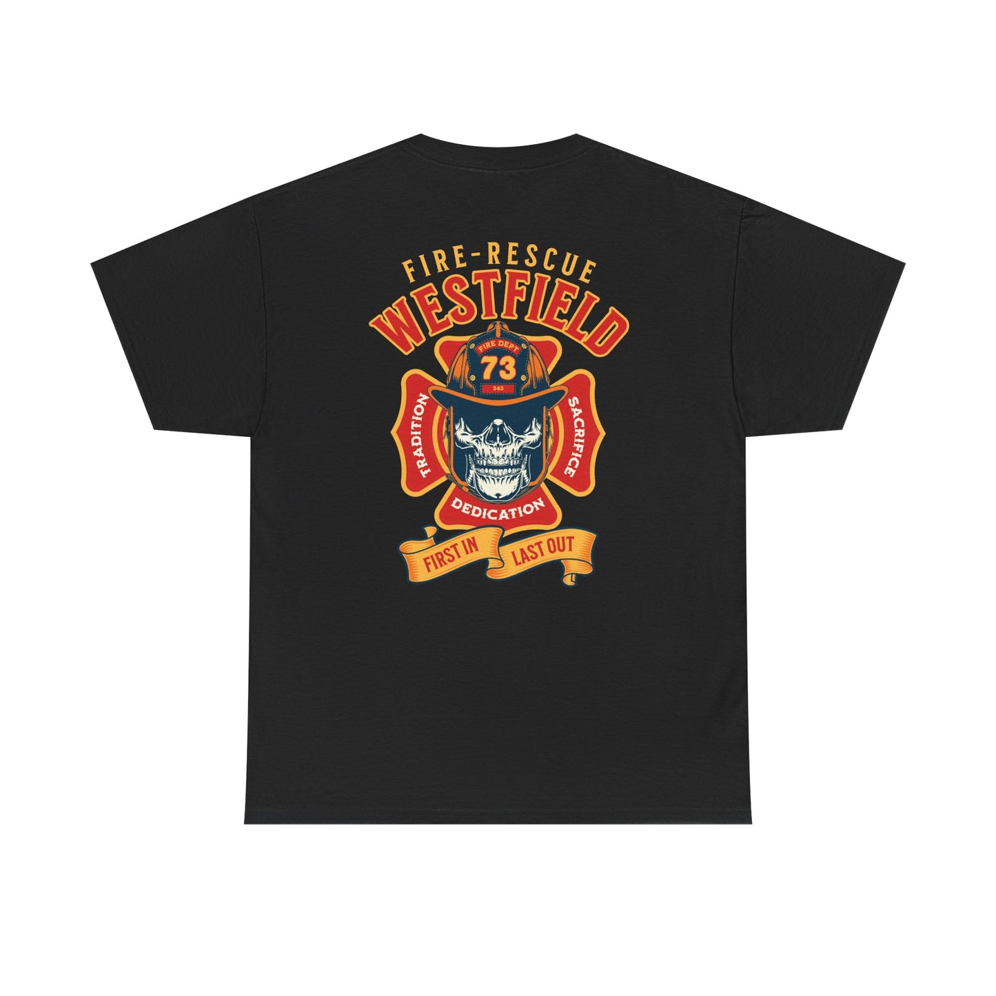 WVFD FF Skull Tee – Unisex Heavy Cotton Shirt with Brave Design