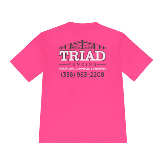 Triad Fencing Unisex Moisture Wicking Tee for Active Lifestyles, Perfect for Gym, Sports, Outdoor Activities, Customizable Design, Gift for Athletes