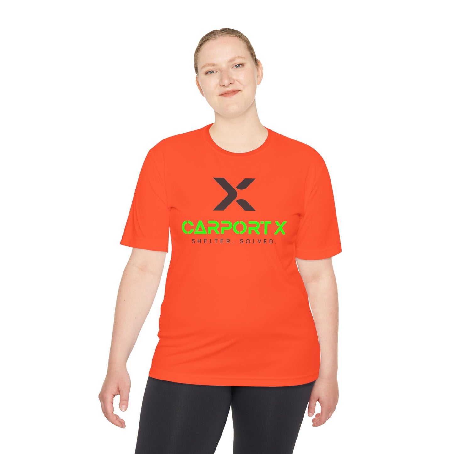 CarportX Unisex Moisture Wicking Tee for Active Lifestyles, Perfect for Gym, Sports, Outdoor Activities, Customizable Design, Gift for Athletes