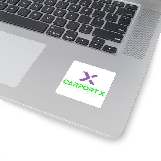 CarportX Elegant Square Stickers, Custom Logo Stickers, Branding Stickers, Home Office Décor