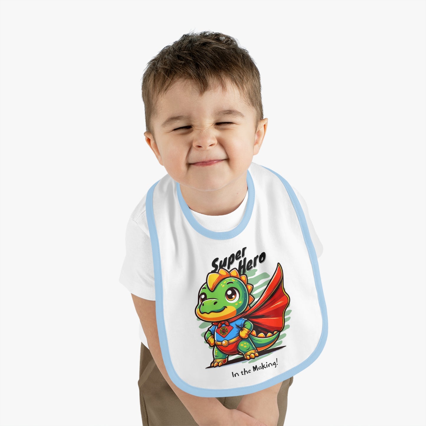 WVFD Superhero Baby Bib - Adorable Contrast Trim for Little Heroes
