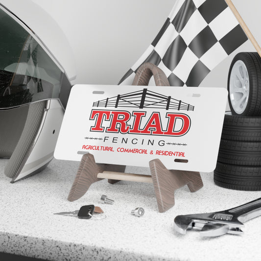 Triad Fencing Vanity Plate