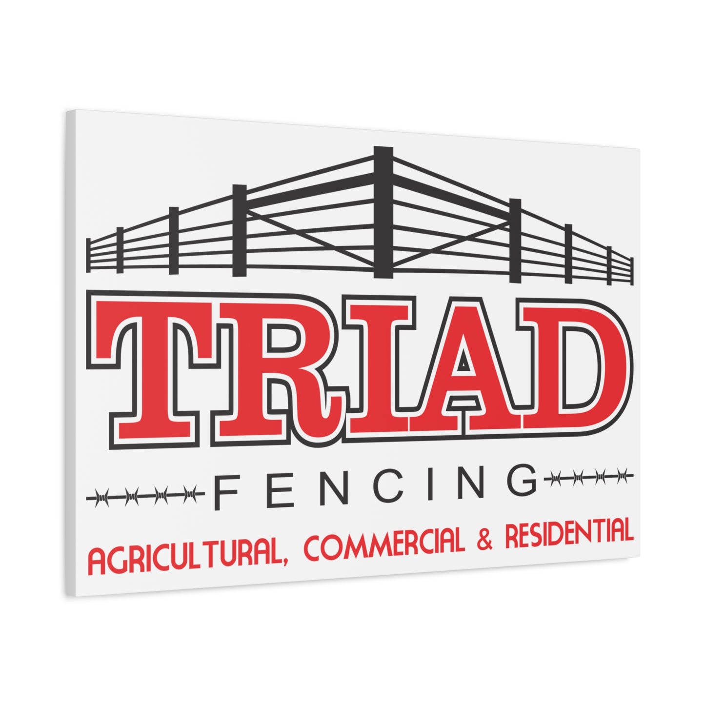 Triad Fencing Canvas Art - Stretched Matte 1.25"