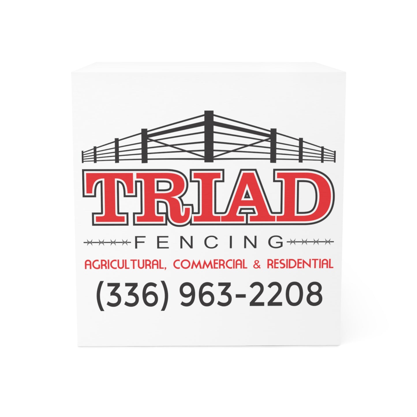 Triad Fencing Note Cube for Home or Office, Custom Stationery, Stylish Desk Decor, Unique Memo Pad