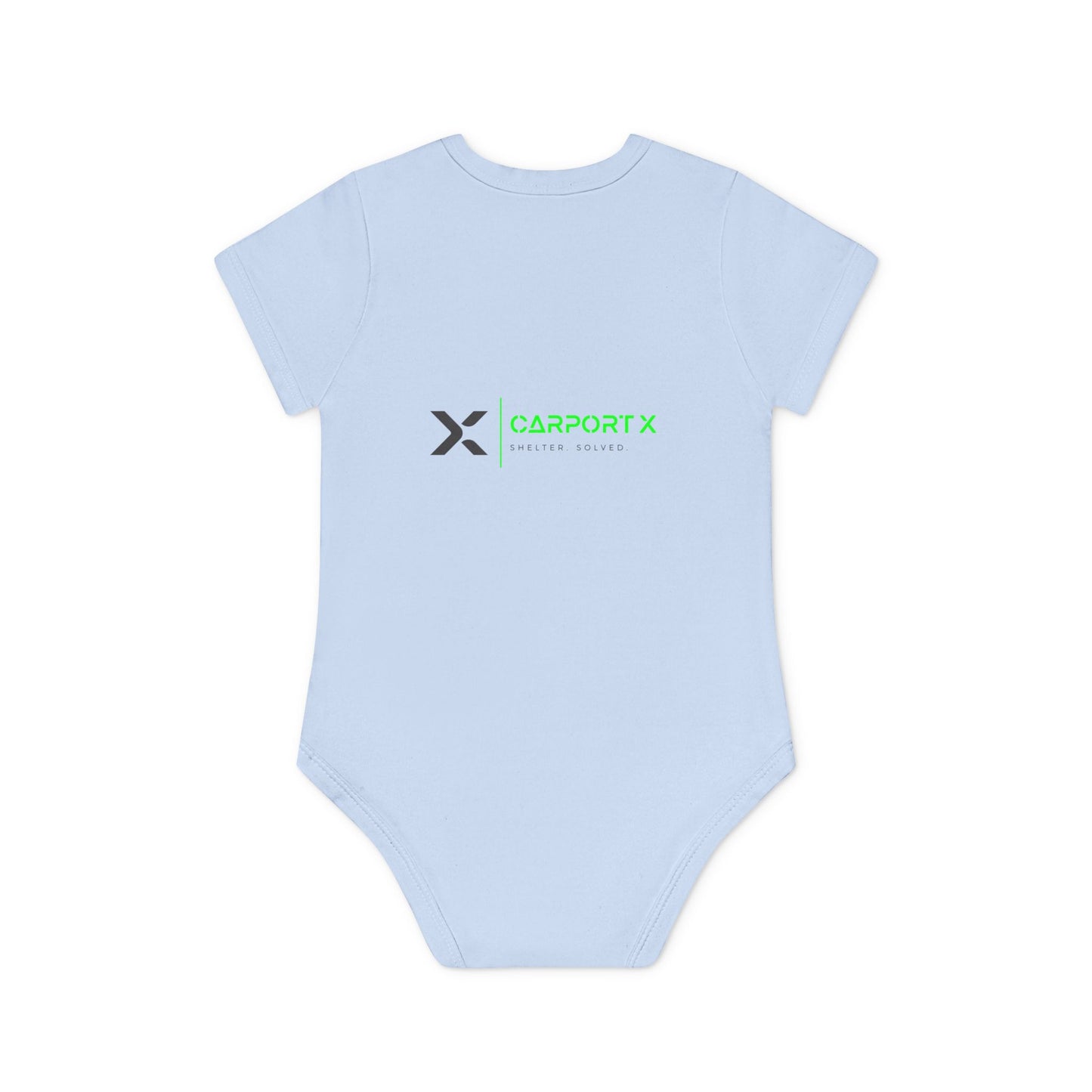 CarportX Baby Bodysuit — Carport X Logo Organic Short-Sleeve Infant Onesie