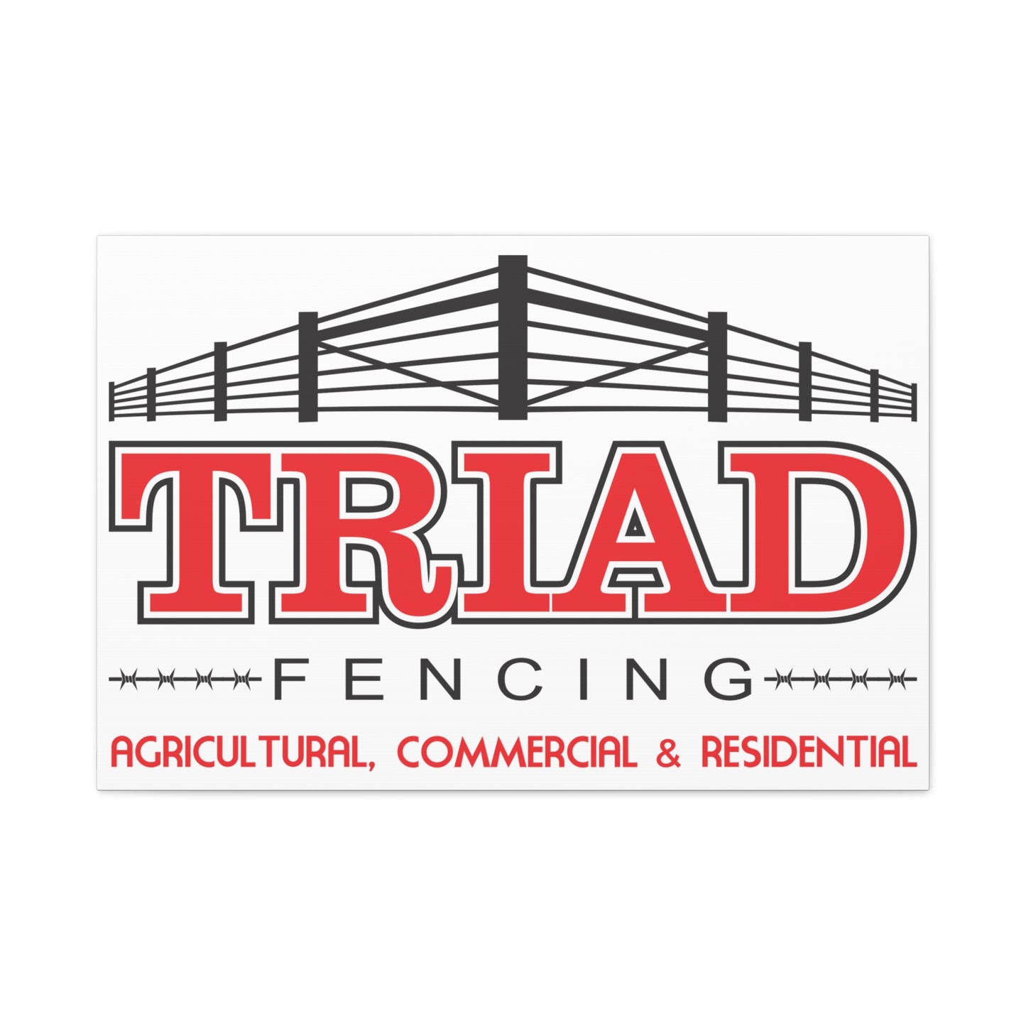 Triad Fencing Canvas Art - Stretched Matte 1.25"