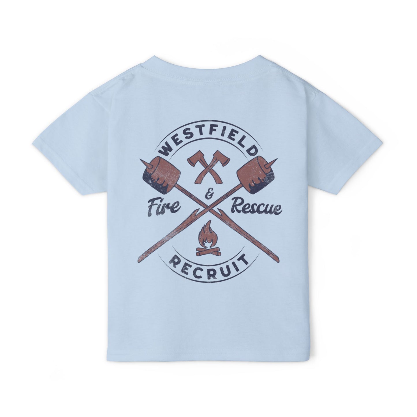 WVFD Recruit Toddler Heavy Cotton T-Shirt - Fire Rescue Design for Kids