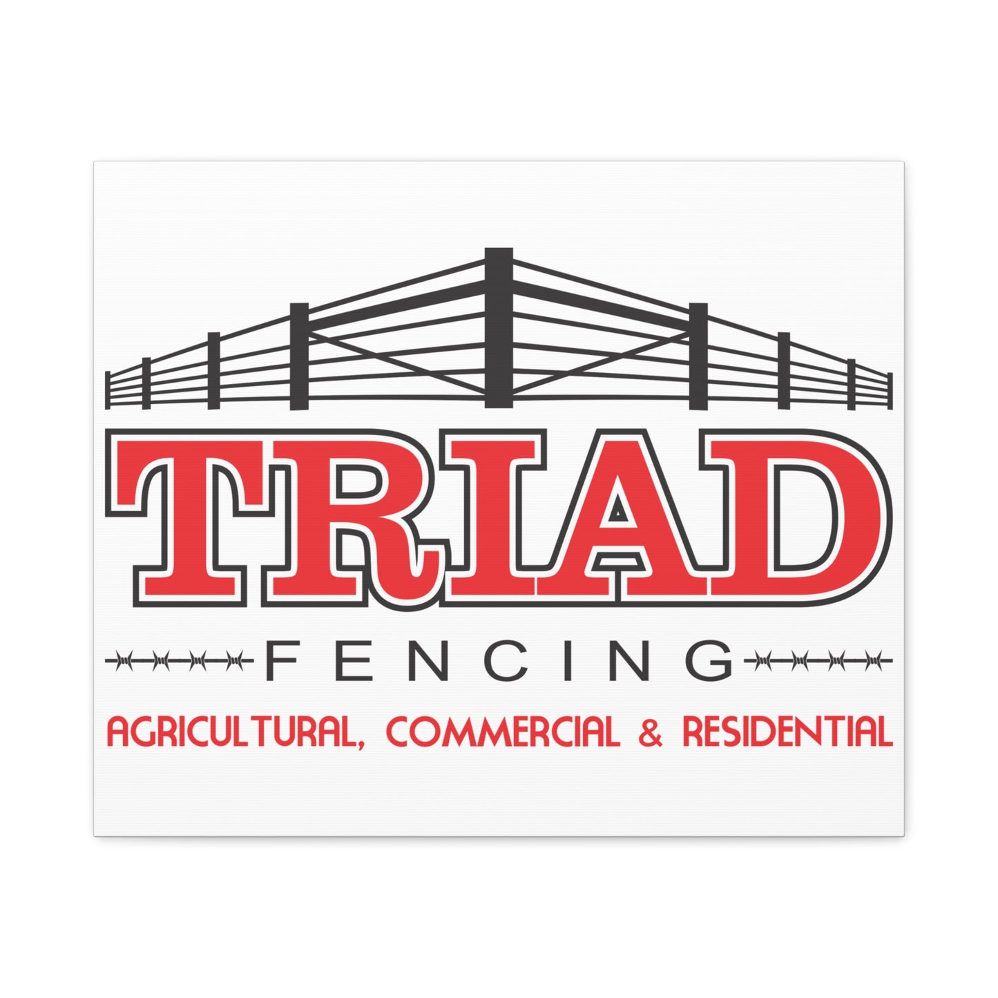 Triad Fencing Canvas Art - Stretched Matte 1.25"