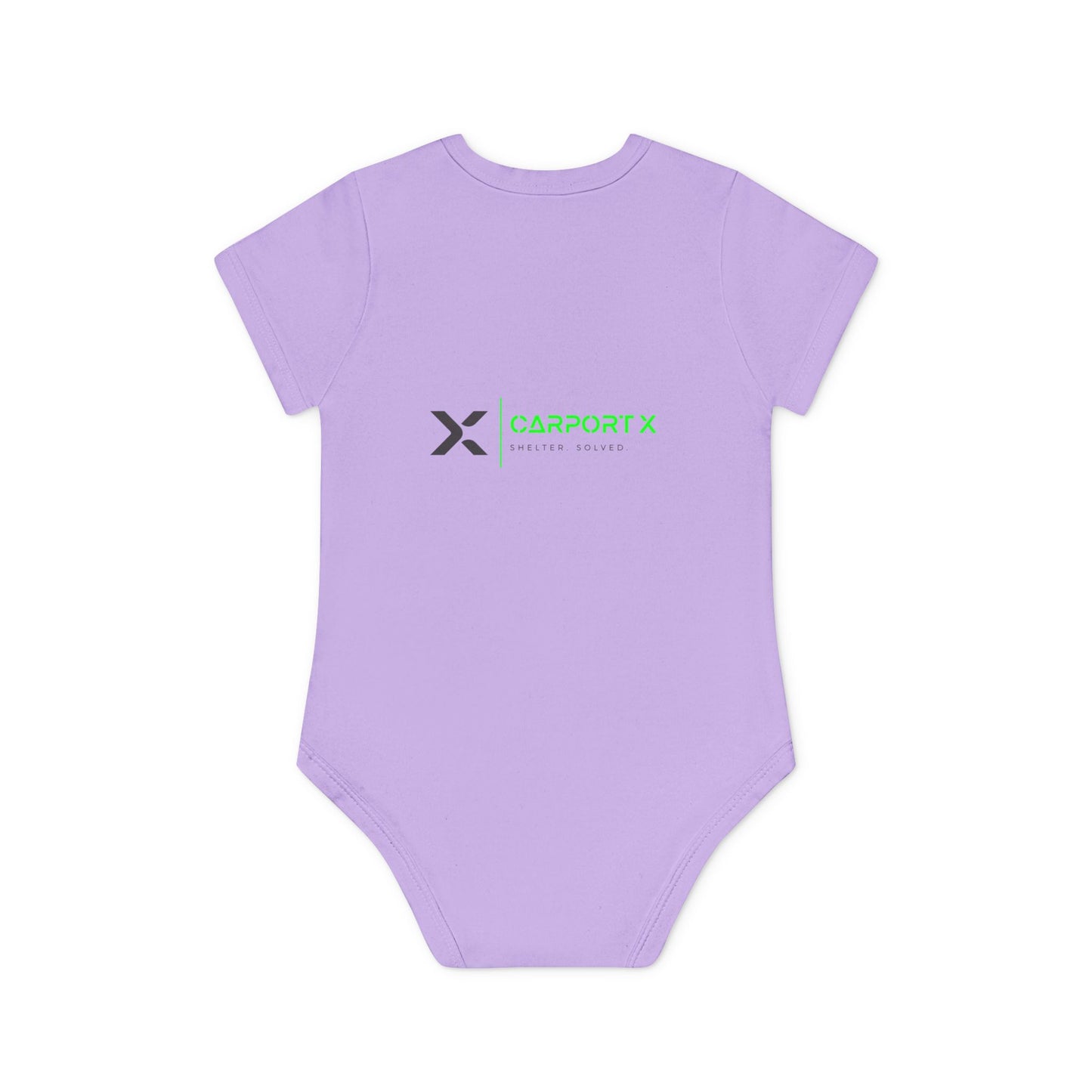 CarportX Baby Bodysuit — Carport X Logo Organic Short-Sleeve Infant Onesie