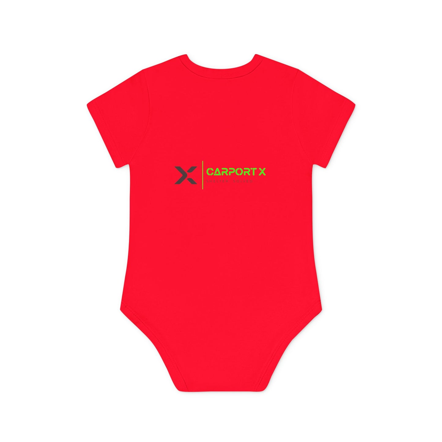 CarportX Baby Bodysuit — Carport X Logo Organic Short-Sleeve Infant Onesie