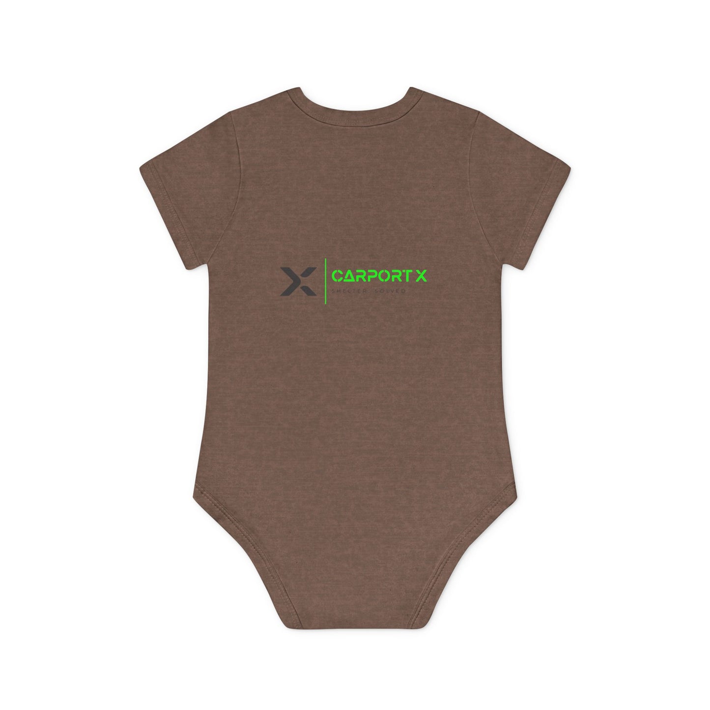 CarportX Baby Bodysuit — Carport X Logo Organic Short-Sleeve Infant Onesie