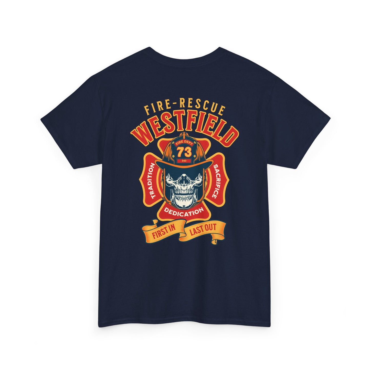 WVFD FF Skull Tee – Unisex Heavy Cotton Shirt with Brave Design