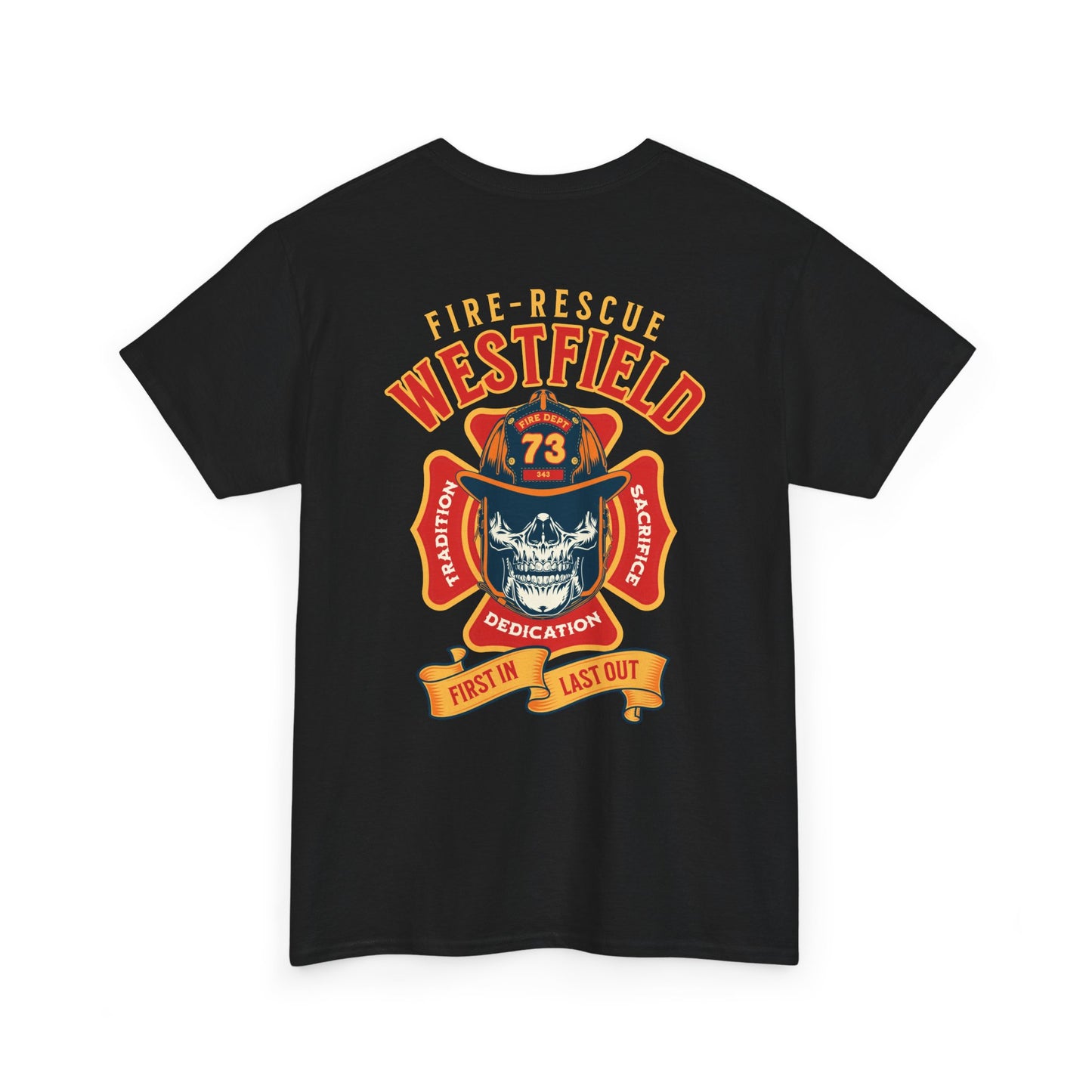 WVFD FF Skull Tee – Unisex Heavy Cotton Shirt with Brave Design
