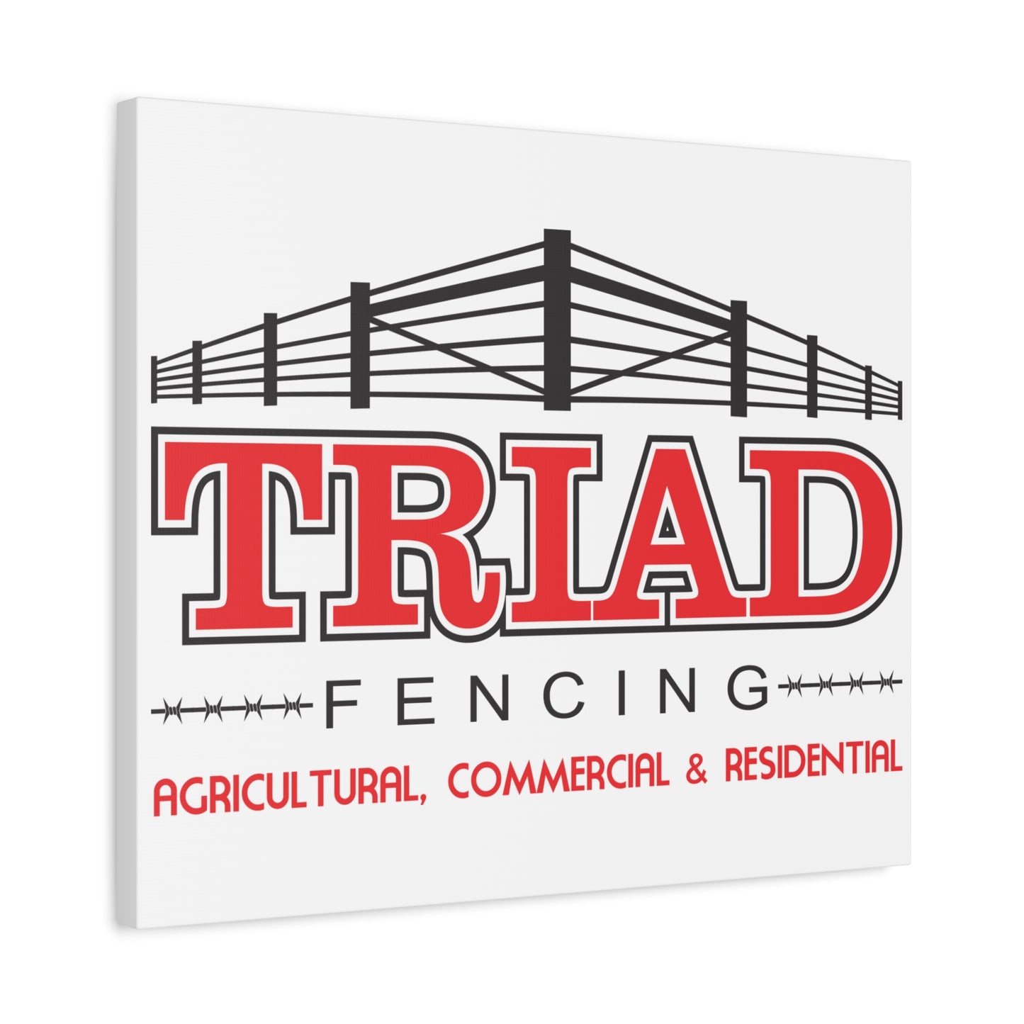 Triad Fencing Canvas Art - Stretched Matte 1.25"