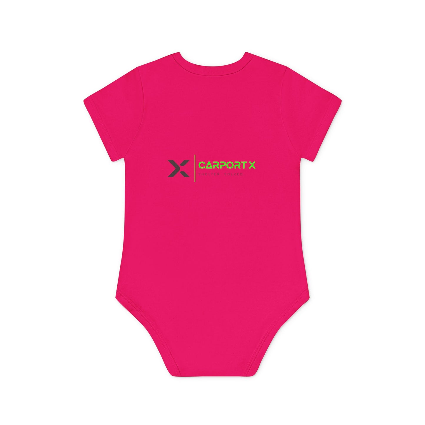 CarportX Baby Bodysuit — Carport X Logo Organic Short-Sleeve Infant Onesie