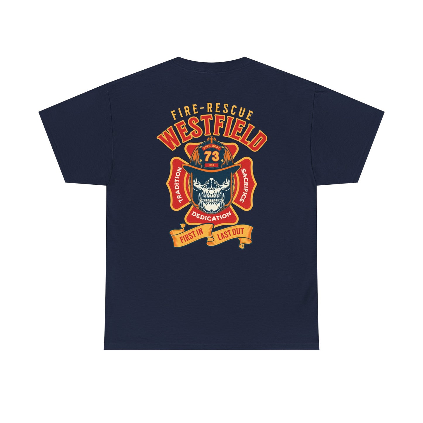 WVFD FF Skull Tee – Unisex Heavy Cotton Shirt with Brave Design