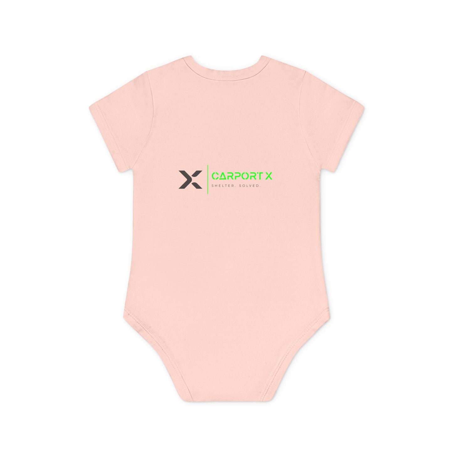CarportX Baby Bodysuit — Carport X Logo Organic Short-Sleeve Infant Onesie