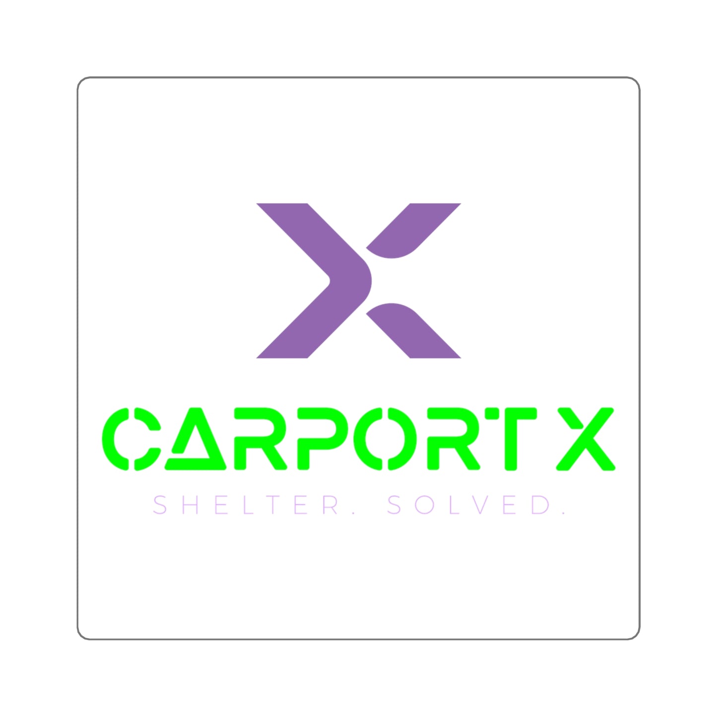 CarportX Elegant Square Stickers, Custom Logo Stickers, Branding Stickers, Home Office Décor