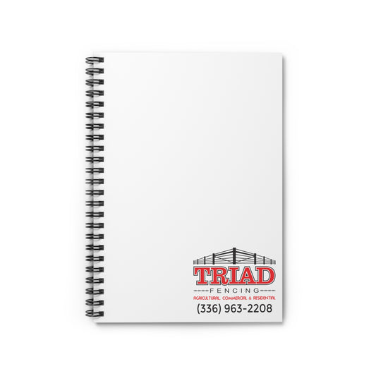 Triad Fencing Stylish Spiral Notebook, Personal Journal, Office Supplies, Gift for Agents, Custom Cover Design