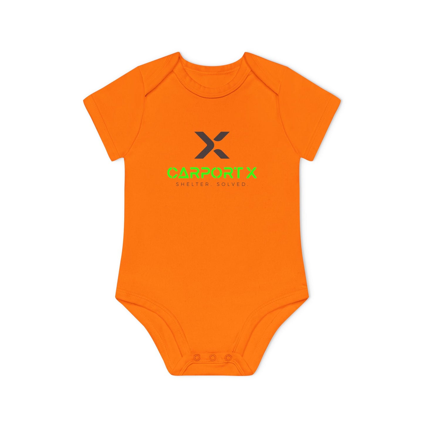 CarportX Baby Bodysuit — Carport X Logo Organic Short-Sleeve Infant Onesie