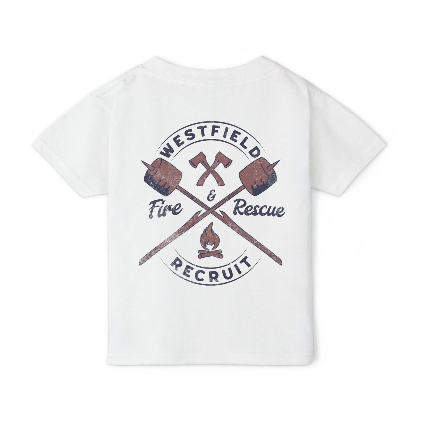 WVFD Recruit Toddler Heavy Cotton T-Shirt - Fire Rescue Design for Kids
