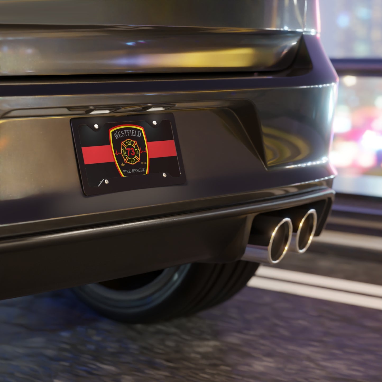 WVFD Thin Red Line Vanity Plate