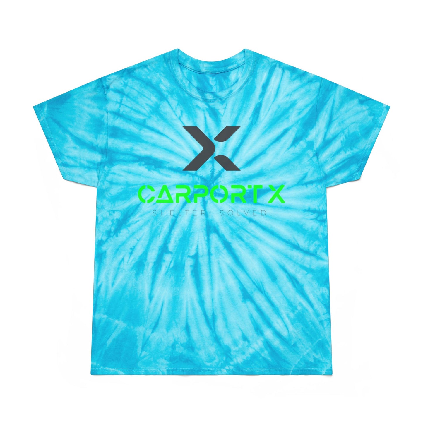 CarportX Vibrant Tie-Dye Tee, Perfect for Summer Festivals, Casual Outings, Unique Gift for Teens, Light Spiral Print