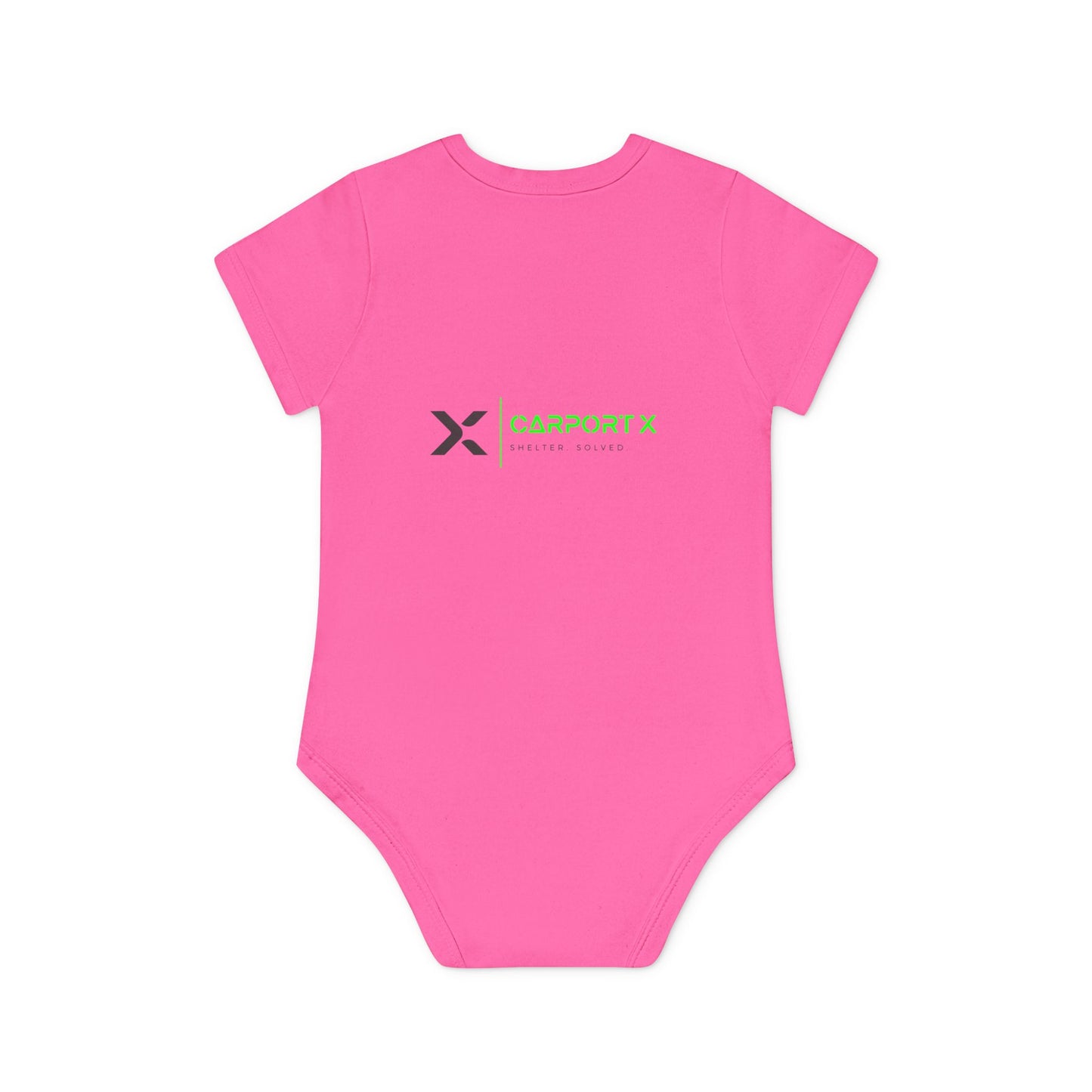 CarportX Baby Bodysuit — Carport X Logo Organic Short-Sleeve Infant Onesie