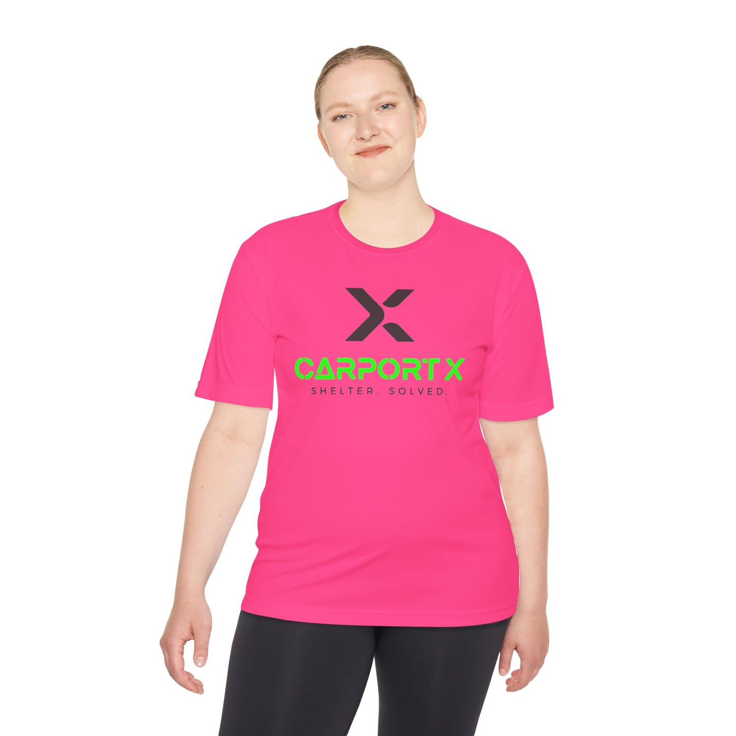 CarportX Unisex Moisture Wicking Tee for Active Lifestyles, Perfect for Gym, Sports, Outdoor Activities, Customizable Design, Gift for Athletes