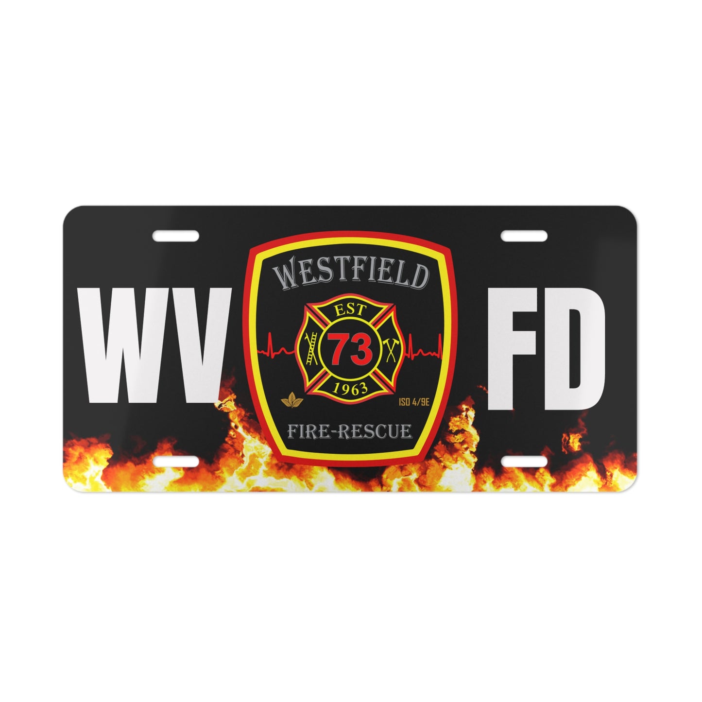 WVFD Flames Vanity Plate